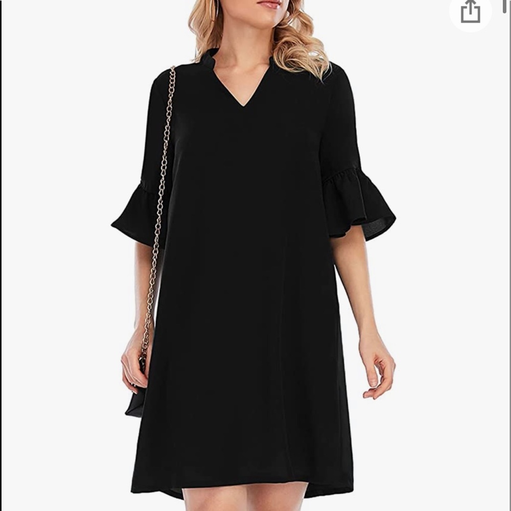 Black shift dress